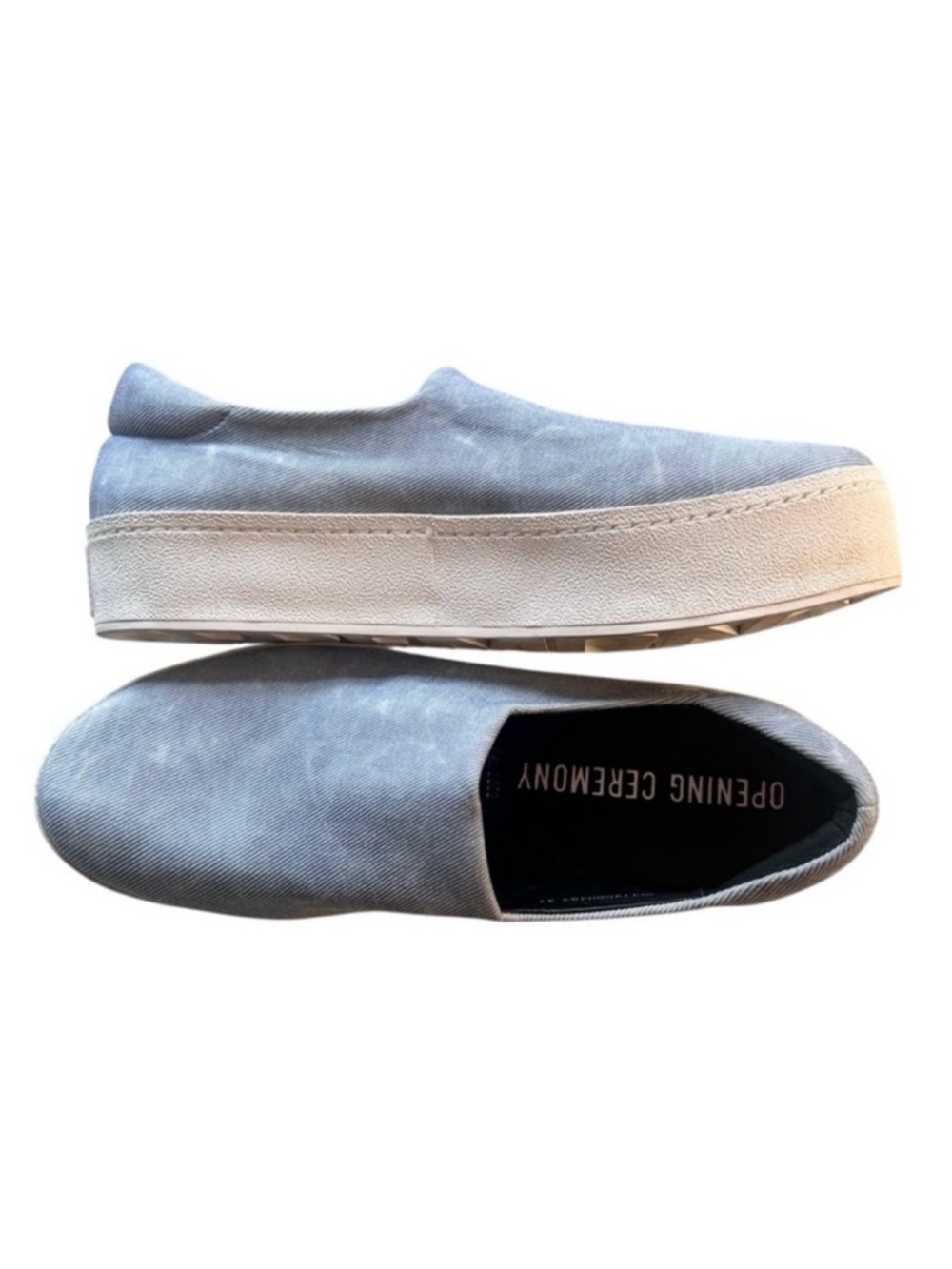 Opening Ceremony Slip On Sneaker Distressed Light Blue